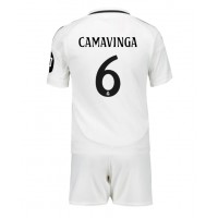 Real Madrid Eduardo Camavinga #6 Fotballklær Hjemmedraktsett Barn 2024-25 Kortermet (+ korte bukser)